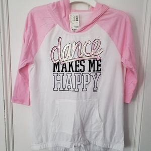 Girls Size 12 Justice Dance Makes Me Happy Shirt